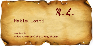 Makis Lotti névjegykártya